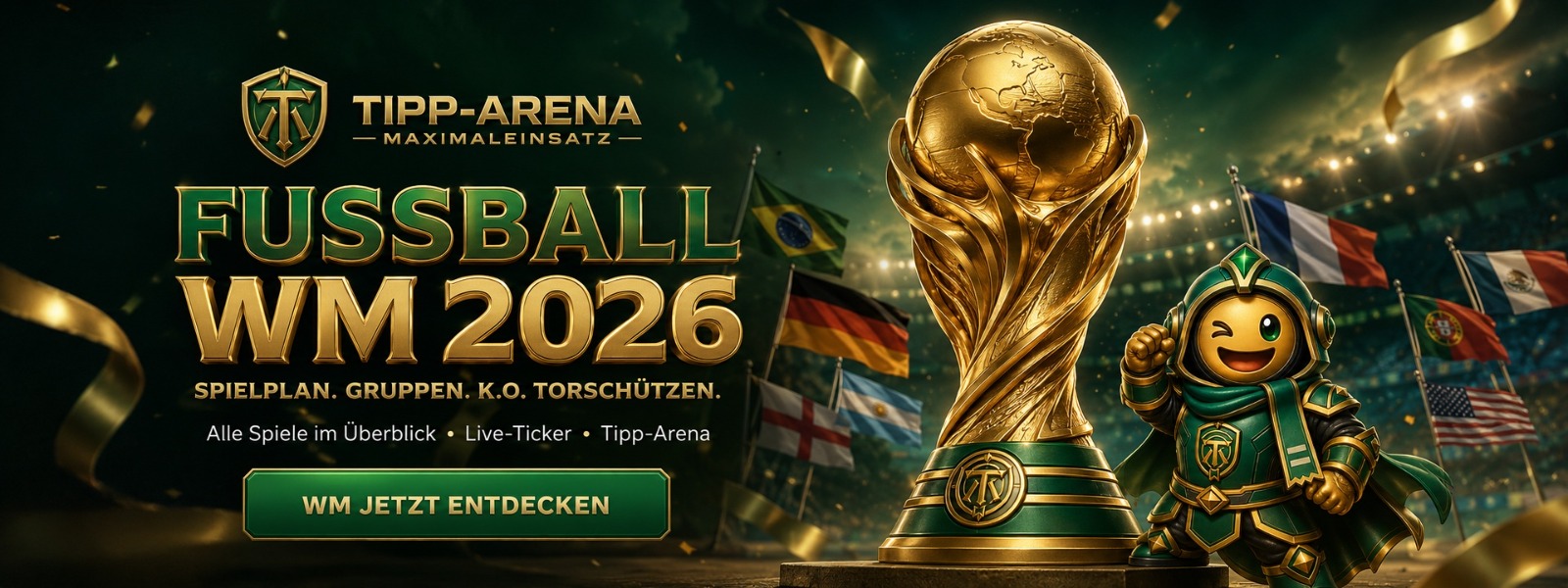 Fußball WM 2026 — TippArena Tippspiel bei MAXIMALEINSATZ